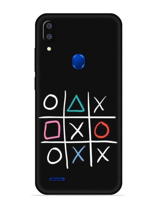 Super Neon Tic-Tac-Toe Embossed Soft Silicone Case for Lenovo A7 Zapvi