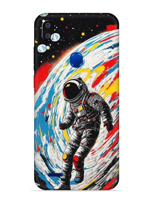 Astronaut Art Embossed Soft Silicone Case for Lenovo A7 Zapvi