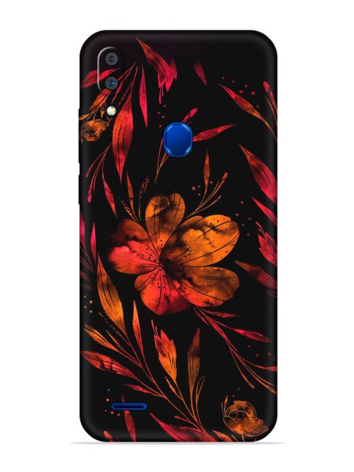 Red Flower Painting Embossed Soft Silicone Case for Lenovo A7 Zapvi