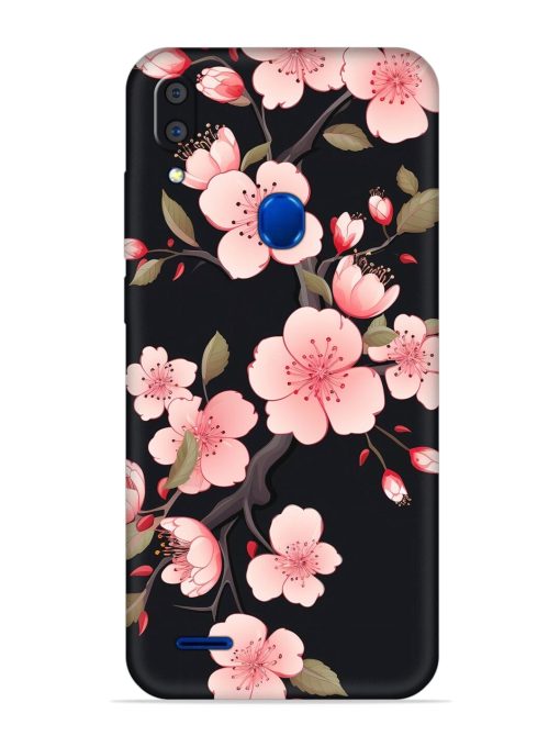 Cherry Blossom Embossed Soft Silicone Case for Lenovo A7