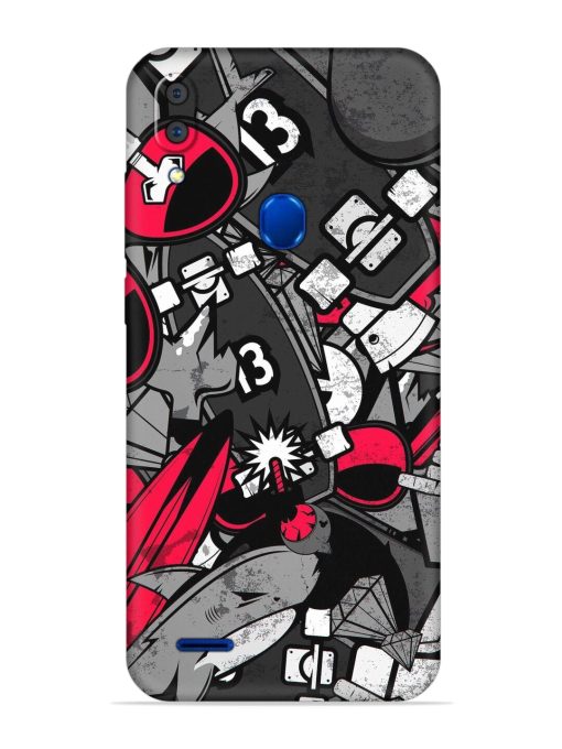 Fictional Doodle Embossed Soft Silicone Case for Lenovo A7