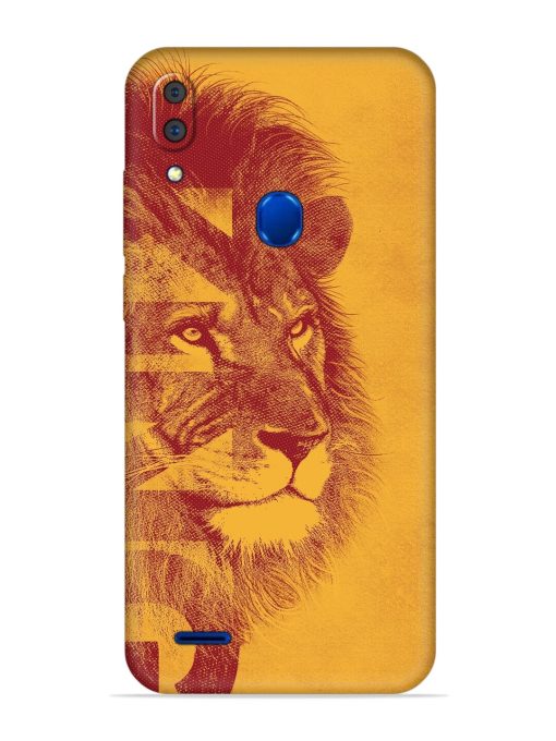 Gold Lion Crown Art Embossed Soft Silicone Case for Lenovo A7