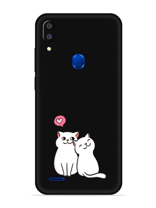 Cute Loving Cats Embossed Soft Silicone Case for Lenovo A7