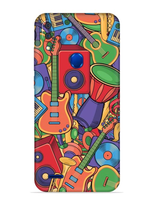 Colorful Music Art Embossed Soft Silicone Case for Lenovo A7