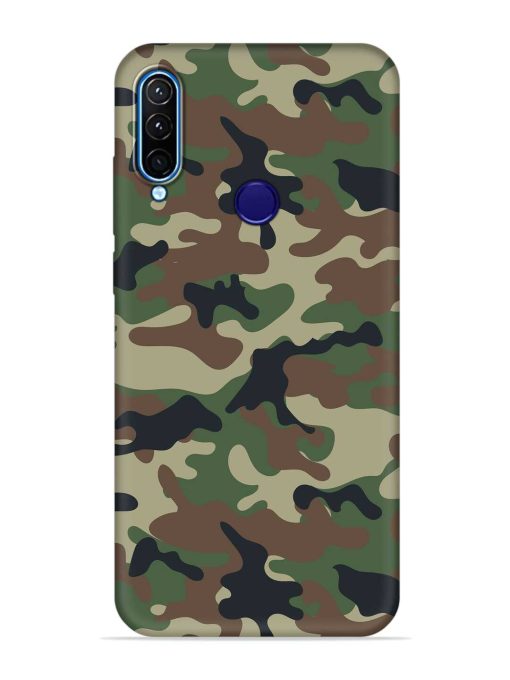 Army Military Camouflage Dark Green Embossed Soft Silicone Case for Lenovo K10 Plus Zapvi