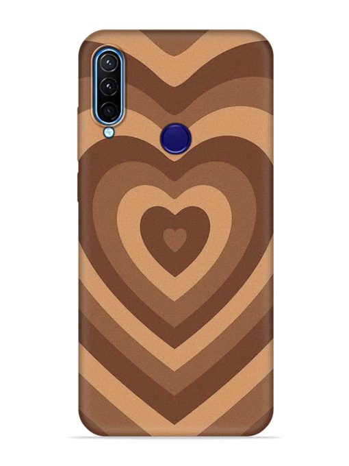 Brown Heart Embossed Soft Silicone Case for Lenovo K10 Plus Zapvi