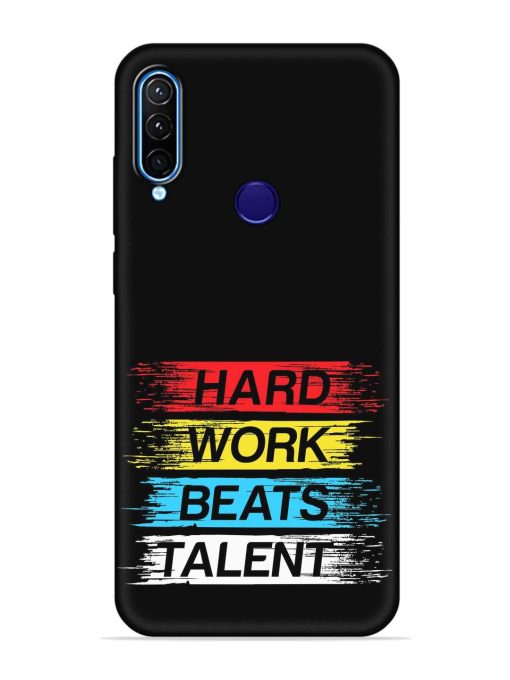 Hard Work Beats Embossed Soft Silicone Case for Lenovo K10 Plus Zapvi