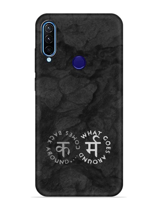 Karma Hindi Word Embossed Soft Silicone Case for Lenovo K10 Plus