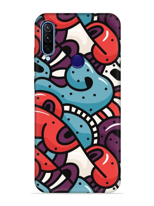 Seamless Backdrop Colorful Embossed Soft Silicone Case for Lenovo K10 Plus Zapvi