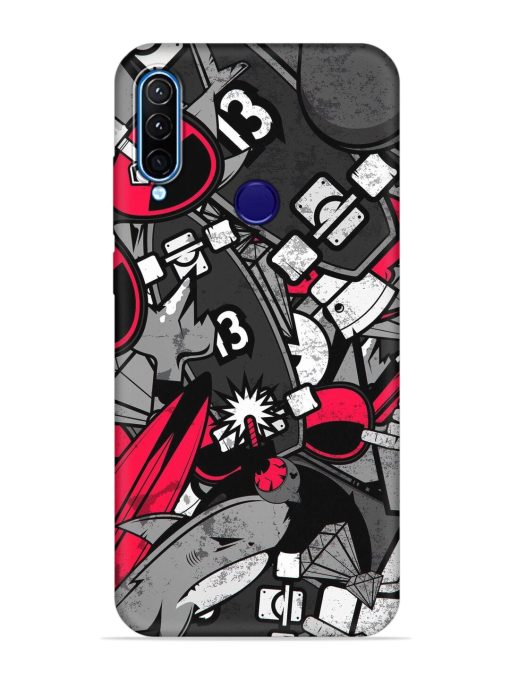 Fictional Doodle Embossed Soft Silicone Case for Lenovo K10 Plus Zapvi