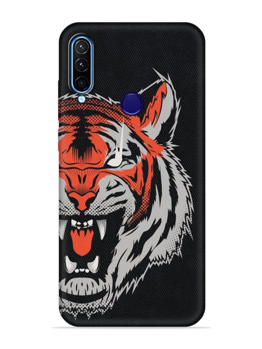 Tiger Aggression Embossed Soft Silicone Case for Lenovo K10 Plus Zapvi