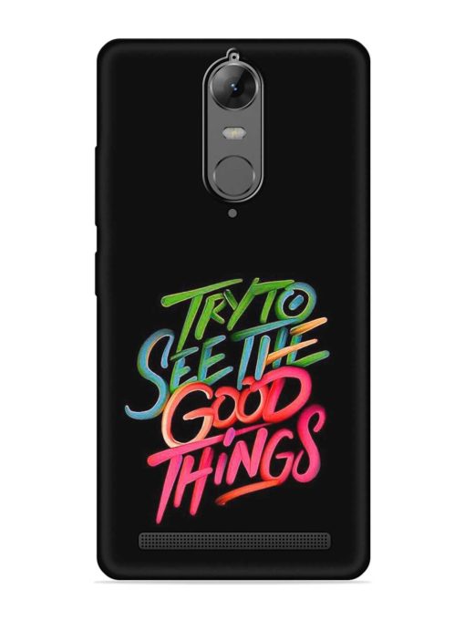 Try To See The Good Things Embossed Soft Silicone Case for Lenovo K5 Note Zapvi