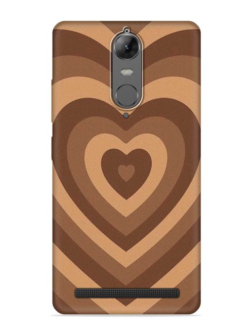 Brown Heart Embossed Soft Silicone Case for Lenovo K5 Note Zapvi