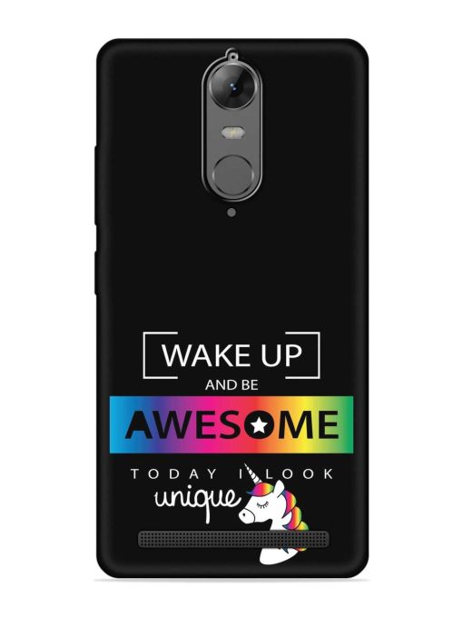 Inspirational Quote Unicorn Embossed Soft Silicone Case for Lenovo K5 Note Zapvi