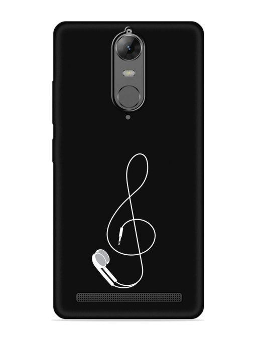 Music Earphone Vector Embossed Soft Silicone Case for Lenovo K5 Note