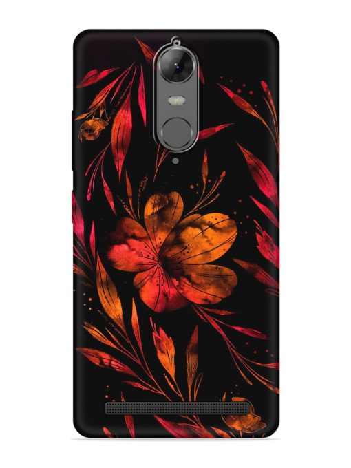 Red Flower Painting Embossed Soft Silicone Case for Lenovo K5 Note Zapvi