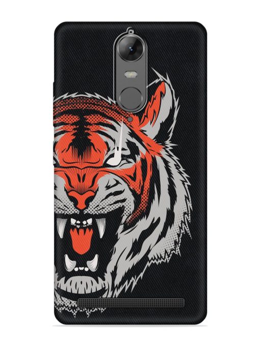 Tiger Aggression Embossed Soft Silicone Case for Lenovo K5 Note