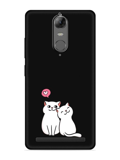 Cute Loving Cats Embossed Soft Silicone Case for Lenovo K5 Note