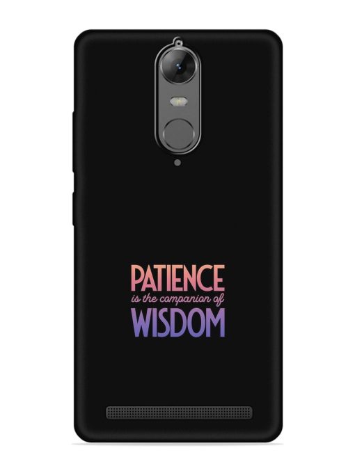 Patience Is The Embossed Soft Silicone Case for Lenovo K5 Note Zapvi