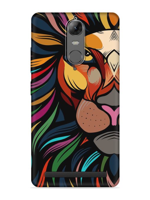 Trippy Lion Art Embossed Soft Silicone Case for Lenovo K5 Note Zapvi