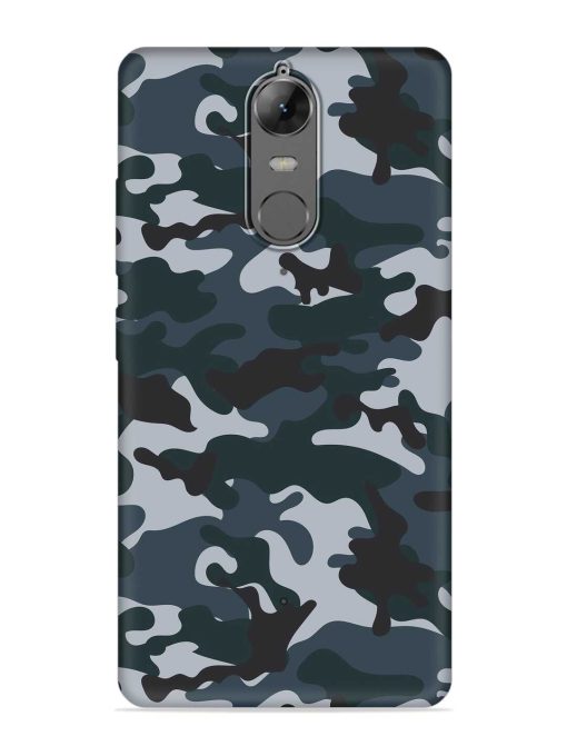 Dark Blue Army Military Art Embossed Soft Silicone Case for Lenovo K6 Note