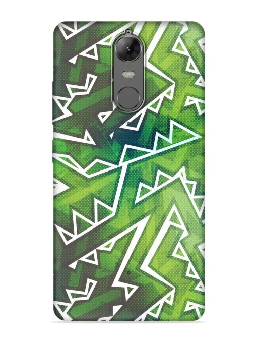 Green Graffiti Seamless Embossed Soft Silicone Case for Lenovo K6 Note