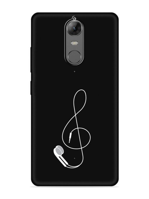 Music Earphone Vector Embossed Soft Silicone Case for Lenovo K6 Note Zapvi