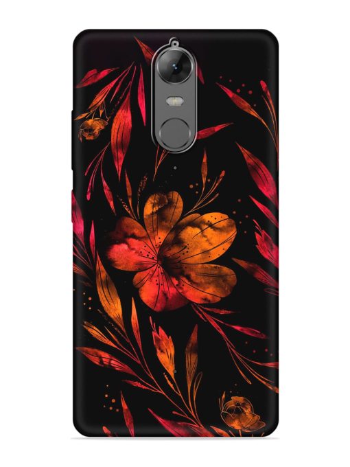 Red Flower Painting Embossed Soft Silicone Case for Lenovo K6 Note Zapvi