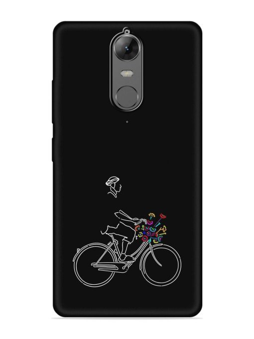 Minimalist Cycle Art Embossed Soft Silicone Case for Lenovo K6 Note Zapvi