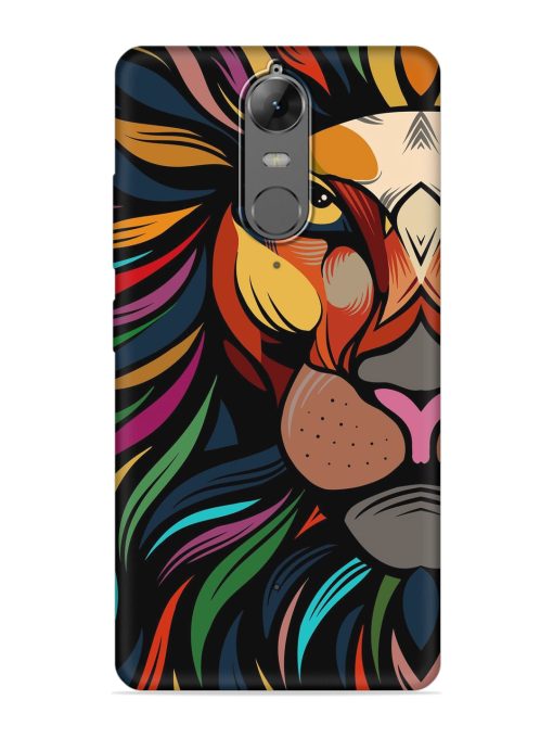 Trippy Lion Art Embossed Soft Silicone Case for Lenovo K6 Note