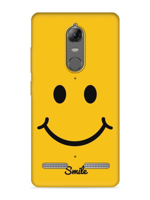 Yellow Smiley Embossed Soft Silicone Case for Lenovo K6 Power Zapvi