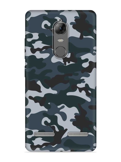 Dark Blue Army Military Art Embossed Soft Silicone Case for Lenovo K6 Power Zapvi