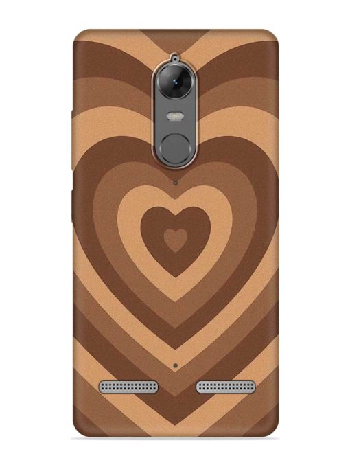 Brown Heart Embossed Soft Silicone Case for Lenovo K6 Power Zapvi