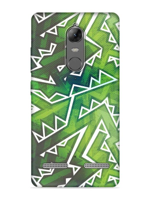 Green Graffiti Seamless Embossed Soft Silicone Case for Lenovo K6 Power Zapvi