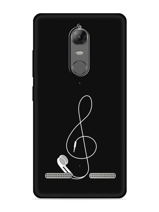 Music Earphone Vector Embossed Soft Silicone Case for Lenovo K6 Power Zapvi