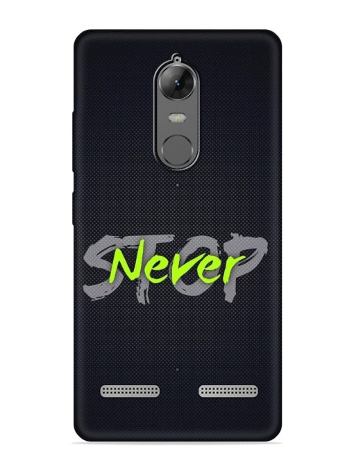 Never Stop Embossed Soft Silicone Case for Lenovo K6 Power Zapvi