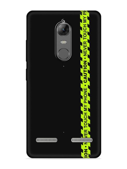 Never Touch My Phone Embossed Soft Silicone Case for Lenovo K6 Power Zapvi