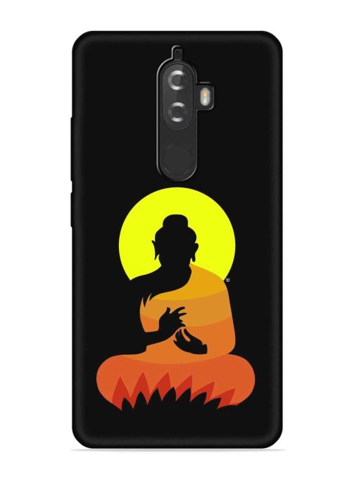 Buddha Art Black Embossed Soft Silicone Case for Lenovo K8 Plus