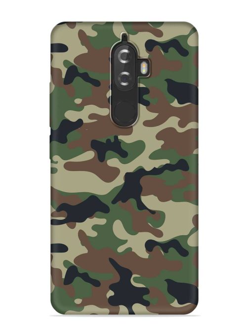 Army Military Camouflage Dark Green Embossed Soft Silicone Case for Lenovo K8 Plus Zapvi