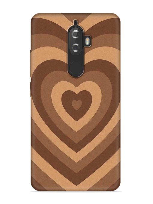 Brown Heart Embossed Soft Silicone Case for Lenovo K8 Plus