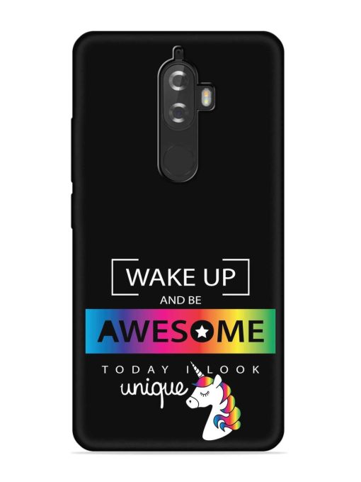 Inspirational Quote Unicorn Embossed Soft Silicone Case for Lenovo K8 Plus