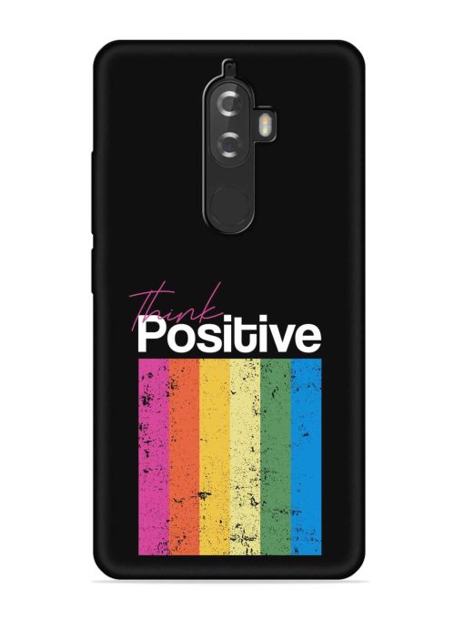 Think Positive Typography Embossed Soft Silicone Case for Lenovo K8 Plus