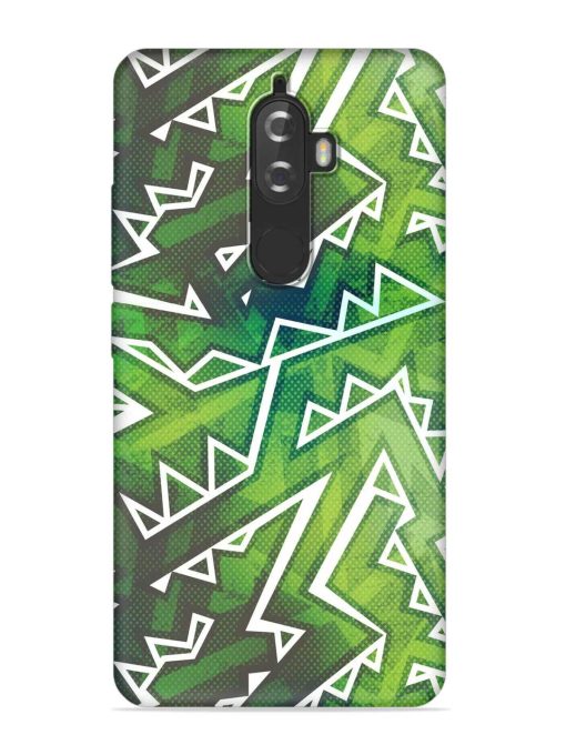 Green Graffiti Seamless Embossed Soft Silicone Case for Lenovo K8 Plus Zapvi