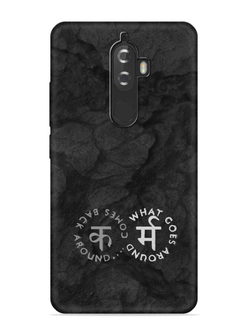 Karma Hindi Word Embossed Soft Silicone Case for Lenovo K8 Plus