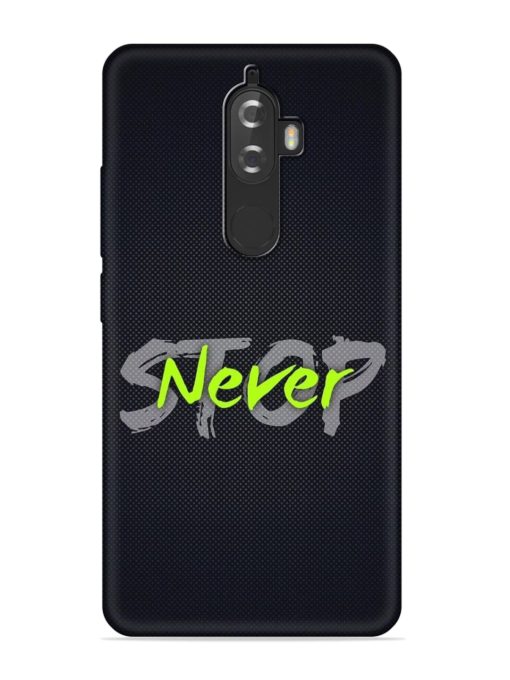 Never Stop Embossed Soft Silicone Case for Lenovo K8 Plus Zapvi