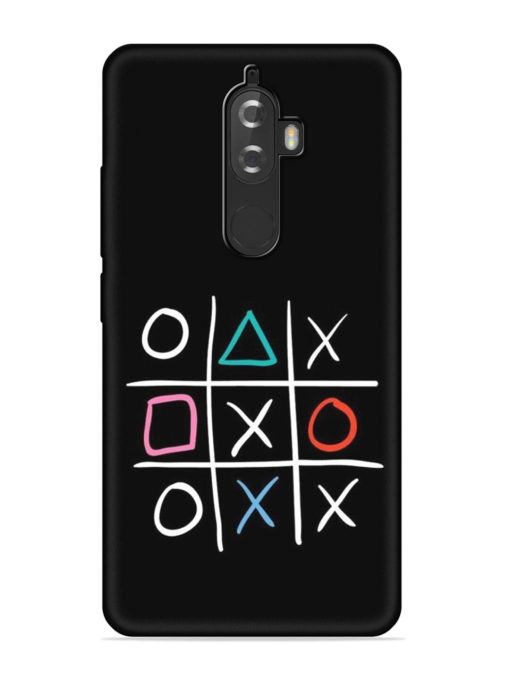 Super Neon Tic-Tac-Toe Embossed Soft Silicone Case for Lenovo K8 Plus Zapvi