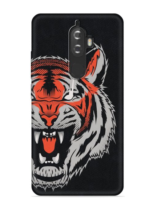 Tiger Aggression Embossed Soft Silicone Case for Lenovo K8 Plus