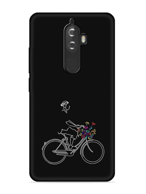 Minimalist Cycle Art Embossed Soft Silicone Case for Lenovo K8 Plus