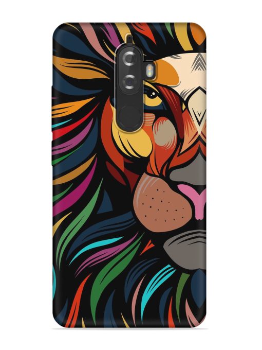 Trippy Lion Art Embossed Soft Silicone Case for Lenovo K8 Plus