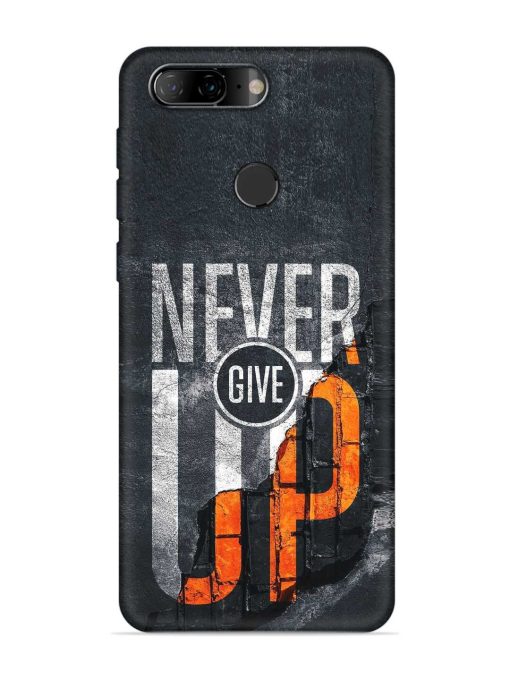 Never Give Up Embossed Soft Silicone Case for Lenovo K9 Zapvi